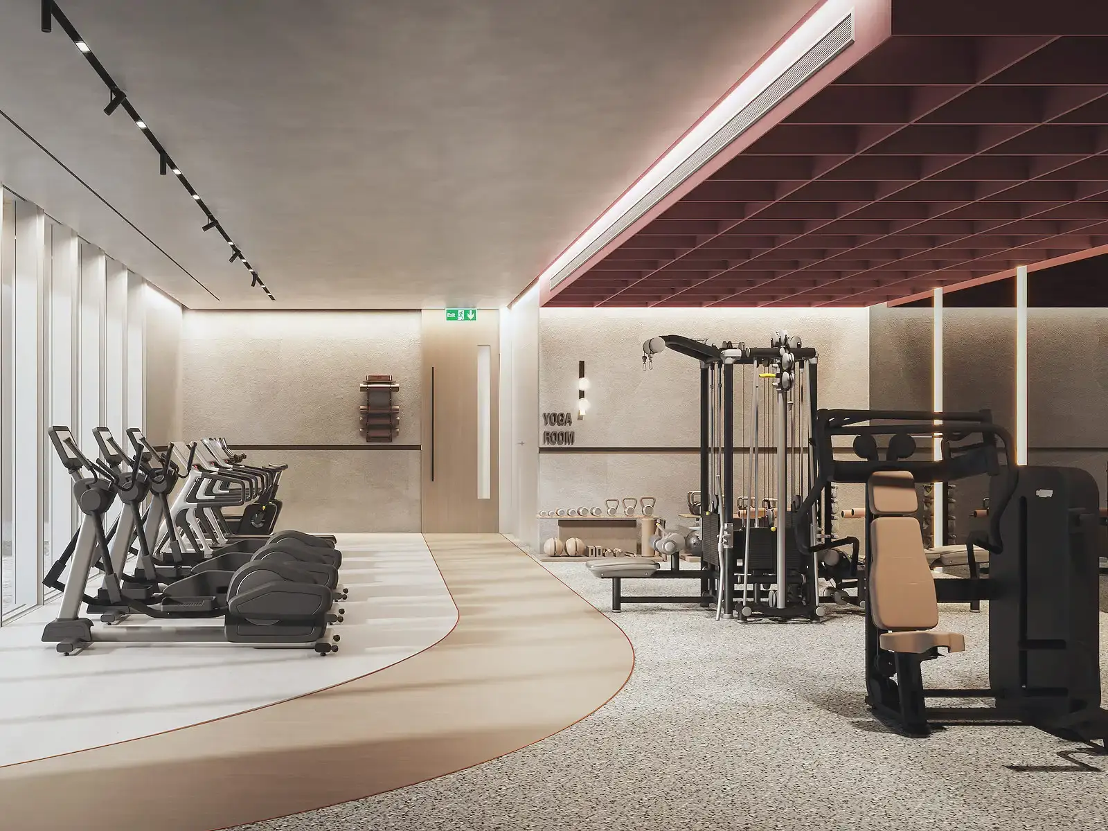 The FIT gym floor on level 15
