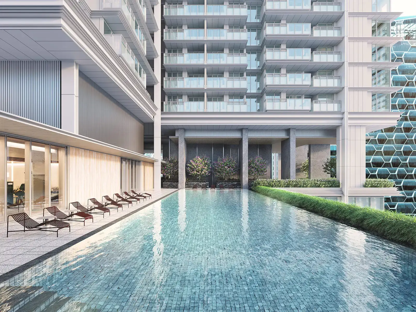 The 25-metre infinity pool on level 15