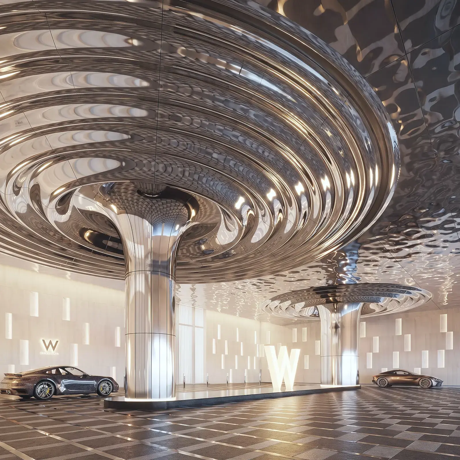 The private residential arrival hall — artist’s impression